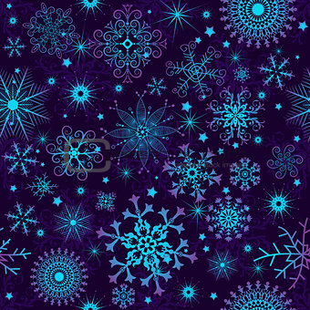 Seamless violet christmas pattern
