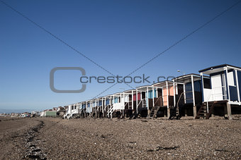 Beach Huts at Thorpe Bay, Essex, England