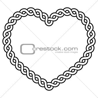 Celtic pattern heart shape - love concept for St Patrick's Day, Valentines