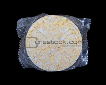 Rice cracker in plastic
