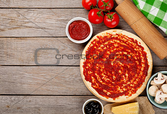 Pizza cooking ingredients