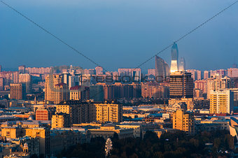 City view of the capital in Baku, Azerbaijan