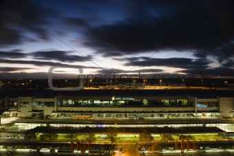 Melbourne airport at night