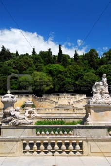 Jardin de la Fontaine in Nimes France