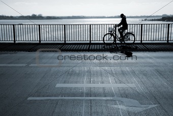 Early morning cyclist