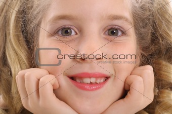 shot of a happy little girl headshot