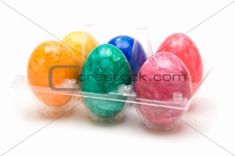 Six Colored Easter Eggs
