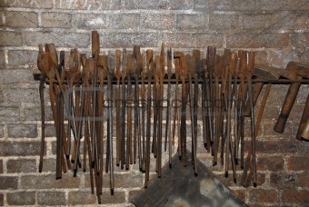 tools in an old smithy