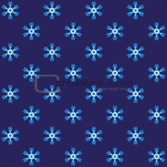 Blue spiny snowflake wrapping