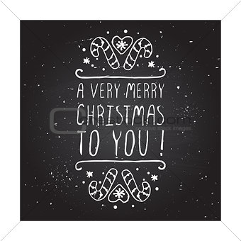 A very merry christmas to you - typographic element