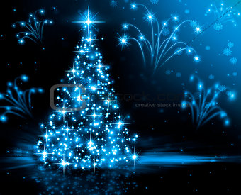 Christmas  blue tree