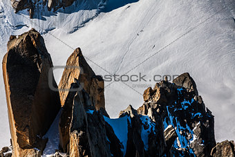 The view from Aiguille du Midi during acclimatization and climb 