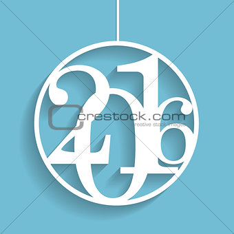 Christmas 2016 Alphabet Number Vector Illustration
