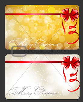 Set of cards with Christmas BALLS, stars and snowflakes, illustration.