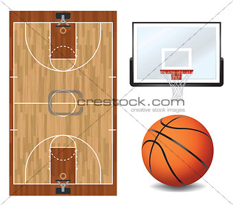 Basketball Design Elements Illustration