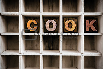 Cook Concept Wooden Letterpress Type in Draw