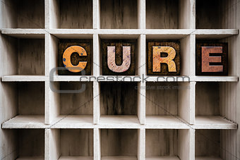 Cure Concept Wooden Letterpress Type in Draw