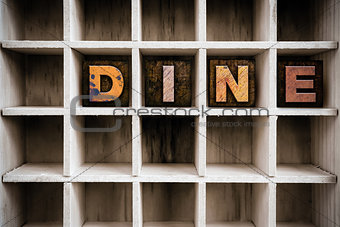 Dine Concept Wooden Letterpress Type in Draw