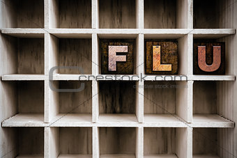 Flu Concept Wooden Letterpress Type in Draw