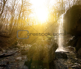Waterfall in the wood
