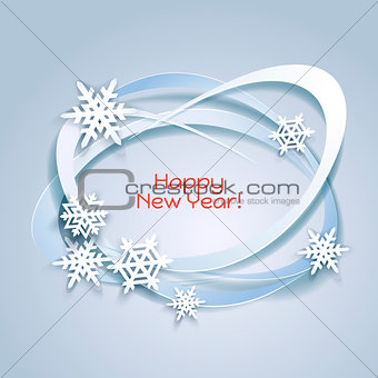 Snowflakes holiday frame