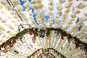 Paper ceiling at Campo Maior Festival, Portugal