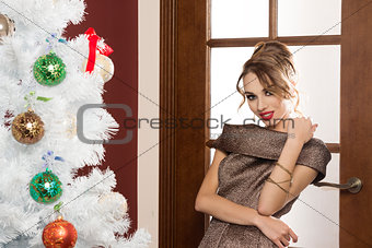 very elegant girl ready for new year party