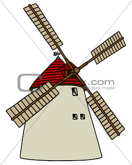 Old stone windmill