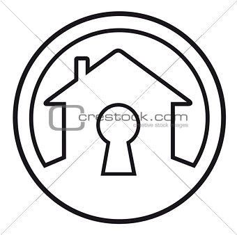 house lock concept symbol