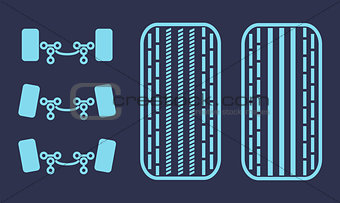 vector illustration car wheel tire protector