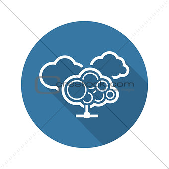 Cloud Services Icon. Flat Design.