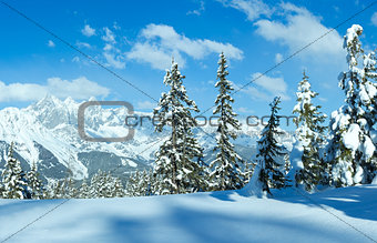 Winter Alp mountain landscape