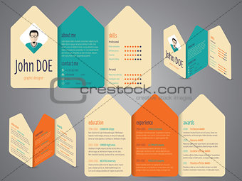 Flyer design cv resume template 
