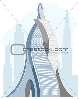 Big futuristic skyscraper