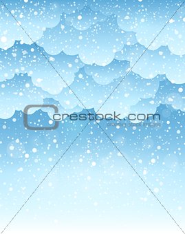 Winter sky theme background 2