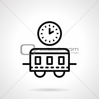 Train schedule black simple line vector icon