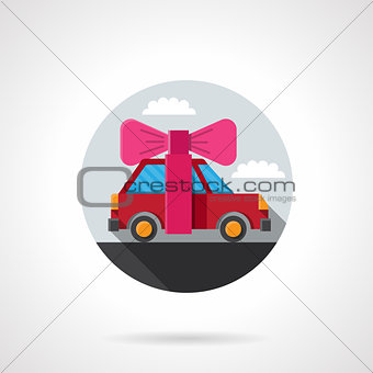 Car gift flat colorful vector icon