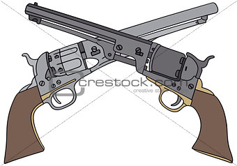 Classic Wild West handguns