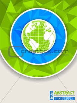 Abstract green blue brochure 
