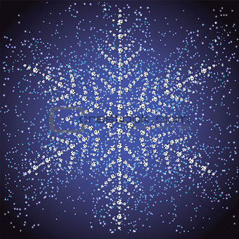 Christmas snowflake on a colorful background. 