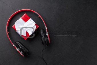 Gift box with headphones
