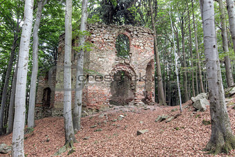 Ruins of the Baroque chapel of Saint Mary Magdalene