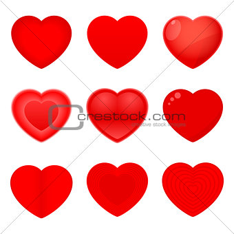 Valentines Icons Hearts