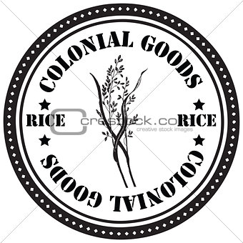 Colonial goods - rice