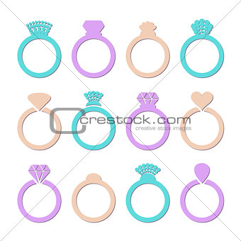 Vector engagement or wedding ring