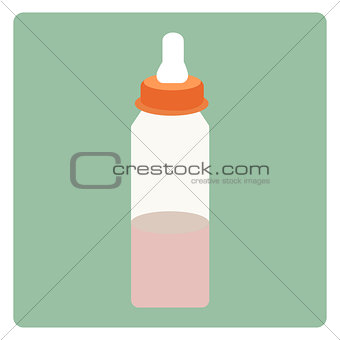 Baby milk in bottle