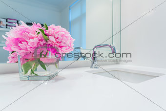 Interior design of a luxury bathroom