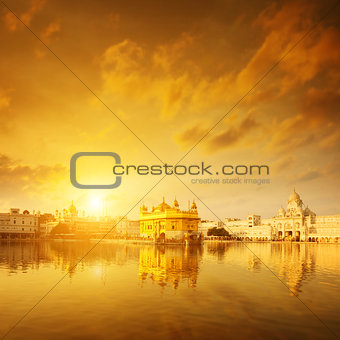 Golden Temple India sunrise