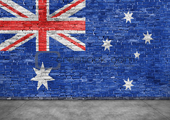 Australian flag and foreground