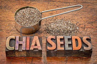 chia seeds typography